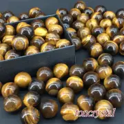 100pcs Top Natural Tiger's Eye Sphere Carved Quartz Crystal Ball Healing 15mm+