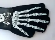 Handschuhe Skelett Knochen Gloves Bones Gothic Punkrock Metal ONESIZE