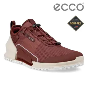 【ecco】BIOM 2.0 W 健步透氣織物防水戶外運動鞋 女鞋(磚紅色/深酒紅 80079360816)