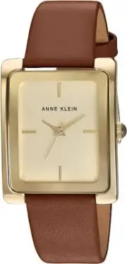 Anne Klein Women's Leather Strap Watch Classic Elegant Quartz Movement Watch