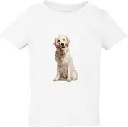 [PriceDumb] Dog Cute Gold Labrador Retriever Puppy Pet White Boys Girls T Shirt Tee Top Kids