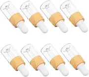 MERRYHAPY Wood Grain Oil Dispenser Bottles Set 5ml Essential Oil Glass Dropper Bottles Silicone Heads Portable Travel Bottles for Oils and Lotion