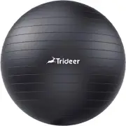 Trideer Extra Thick Exercise Ball 65cm — Black — Pump Included — Yoga / Therapy