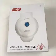 DASH 4” Mini Maker Waffle White Non-Stick New 350 Watts