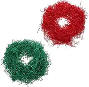 UTHCLO Green Red Shredded Paper Decorative Crinkle Cut Filler for Valentine Day Christmas Presents Lightweight Packing Material for Effortless Present Wrapping and Crafting Needs