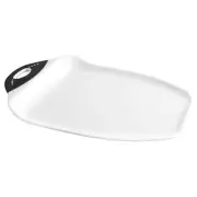 Dexas Chop & Scoop Cutting Board, 11 by 15 inches, White with Black Handle