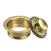 Sink Garbage Disposal Flange and Stopper, Universal Flange Fit for 3-1/2 Inch Standard Sink Drain Ho Gold