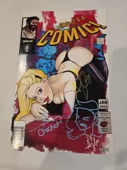 OMG It's A Comic Basil Crew Issue 0 Signed & Remarked Ali Garza NM W COA