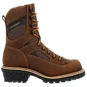 Georgia Boots Ltx Logger Ct 9 Inch Waterproof Composite Toe Work Mens Brown Wor