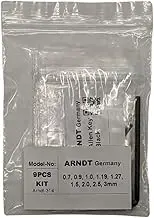 ARNDT Germany 9PCS Hex Key Set | Mini Hex Key Set: 0.7, 0.9, 1.0, 1.19, 1.27, 1.5, 2, 2.5, 3mm | Chromium Vanadium Steel