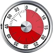 MTSDM Magnetic Mechanical Timer, Magnet Adsorbable Kitchen Visual Timer, Countdown 60 Minutes Time Management Chef Cooking Timer with Loud Alarm for Cooking Reading Studying No Batteries Required