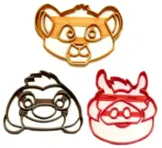 HAKUNA MATATA GROUP OF FRIENDS NO WORRIES SIMBA TIMON COOKIE CUTTER USA PR1262