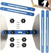 Stair Gauge Tool, Adjustable Step Measuring Template Jig 44.5x9.0x4.0cm, 11-60 Inch Folding Ruler, High-Precision Layout Gadget for Risers, Treads and Shelves