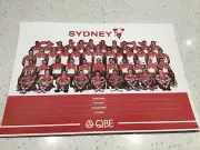 2022 Sydney swans team poster, AFL football, pies, Geelong cats, brisbane lions