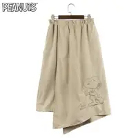 在飛比找環球Online優惠-【PEANUTS】史努比跳舞造型斜切褲裙 卡其-M