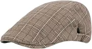 [WITHMOONS] Check Newsboy Hat Cotton Hat Cabbie Driving Hunting Golf Flat Cap YZ30153