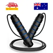 Adjustable Speed Jump Rope with Ball Bearings for Fitness, Tangle Free (1 Blue)
