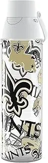 Tervis NFL New Orleans Saints-All Over Insulated Tumbler, 24oz Venture Lite Water Bottle, Classic