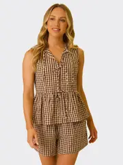 Womens Tie Front Top