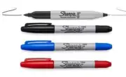 12 pcs Sharpie Twin Tip ALL RED Fine & Ultra Fine Point Permanent Marker