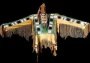 Men Native American Western Wear Suede Leather Fringes & Beads Work War Shirt