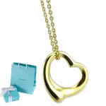 【TIFFANY&CO. 蒂芙尼】TIFFANY 18K金 OPEN HEART 中款愛心墜飾項鍊