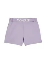 Moncler Kids Logo Stretch-cotton Shorts - Lilac - 12 Months 12 months