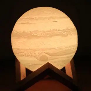 浪漫月球地球木星燈 LED充電 可調節月亮燈小夜燈 觸控拍拍雙色調光 温馨小礼物 贈禮極品 3D打印燈