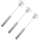Stainless Steel Semi-Automatic Whisk, Stainless Steel Egg Whisk Hand Push7263