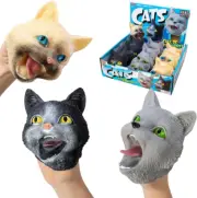 Stretchy Cat Hand Puppet - Movable, Latex-Free, Fun & Expressive Toy for Kids 3+