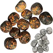 Raw Crystals | 1kg Orange Fluorescence Small Flame Stones | Gemstone Mineral Ball, Rough Stone Crystals, Fish Tank Stones, Fountain Rocks Decor for Home