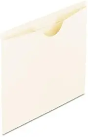 Reinforced Top Tab File Jackets, Flat, Letter, Manila, 100/Box