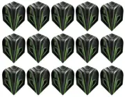 5 New Sets Harrows Noble Standard Dart Flights - Green