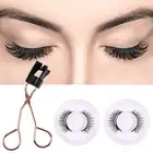 Fake Lashes Eyelash Clip Long Thick Magnetic Eyelashes Wispy False Set with Lash