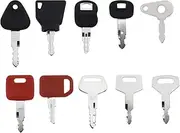 [SING F LTD] 10pcs Ignition Starter Key Set for Agricultural/Excavator Machinery Compatible With Volvo, CAT, Hitachi, Etc.