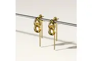 Gilded Reflection Drop Earrings