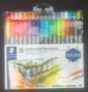 Staedtler Double Ended Fiber Tip Pen Assorted Ink 36 Pack NEW Markers Coloring