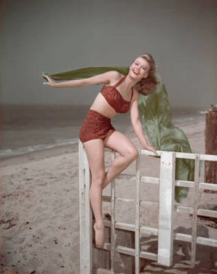 Actress And Dancer Vera Ellen On The Beach, Circa 1950 Old Photo