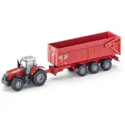 Siku 1:87 Scale Diecast Massey Fergson Tractor w/Trailer Kids 184mm Toy Red 3y+