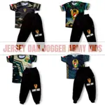 兒童 JERSEY AND JOGGER 褲子套裝帶 TNI 圖案兒童運動套裝 ARMY KIDS 中性慢跑球衣套裝