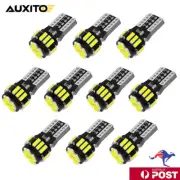 AUXITO 2/10X T10 LED White Red Car Interior Light Parker Bulb Wedge Globe 6500K (for: Smart)