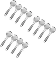 Luxshiny 3sets Stainless Steel Garlic Ginger Mincer Zester Grater Strainer Spoon Multipurpose Grinding Spoon Vegetable Ginger Grater 4pcs*3