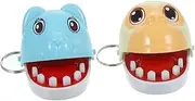 Generic 2pcs Animal Keychain Teeth Game Creative Finger Biting Fun for Portable Animal Decoration for Birthdays and Parties Random Styles Included