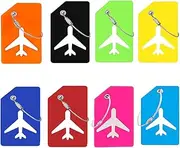 Jindizi 8 Pack Travel Bag Tags Suitcase Labels Silicone Suitcase Tags with Name ID Card Bright Color Baggage Tags for Quickly Spot Luggage Suitcase Bag