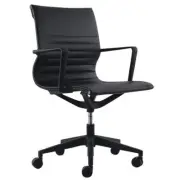 BURO Seating DIABLO CHAIR W/ FIXED ARMS BLK PU [136-PU3]
