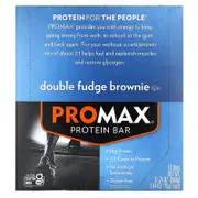 NuGo Nutrition, ProMax Protein Bar, Double Fudge Brownie, 12 Bars, 2.64 oz (75 g) Each