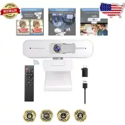 High-Quality 2K Webcam with 3X Optical Zoom & Privacy Cover - USB Compatible