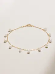 [Mizuki] Mizuki - 14-karat Gold Pearl Bracelet - One size One size Gold