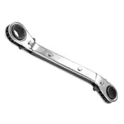 Double Offset Box End Reversible Ratcheting Wrench, Cr-V Ratchet Spanner