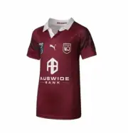 QUEENSLAND QLD MAROONS STATE OF ORIGIN SOO 2023 NRL PUMA HOME REPLICA YOUTH KIDS